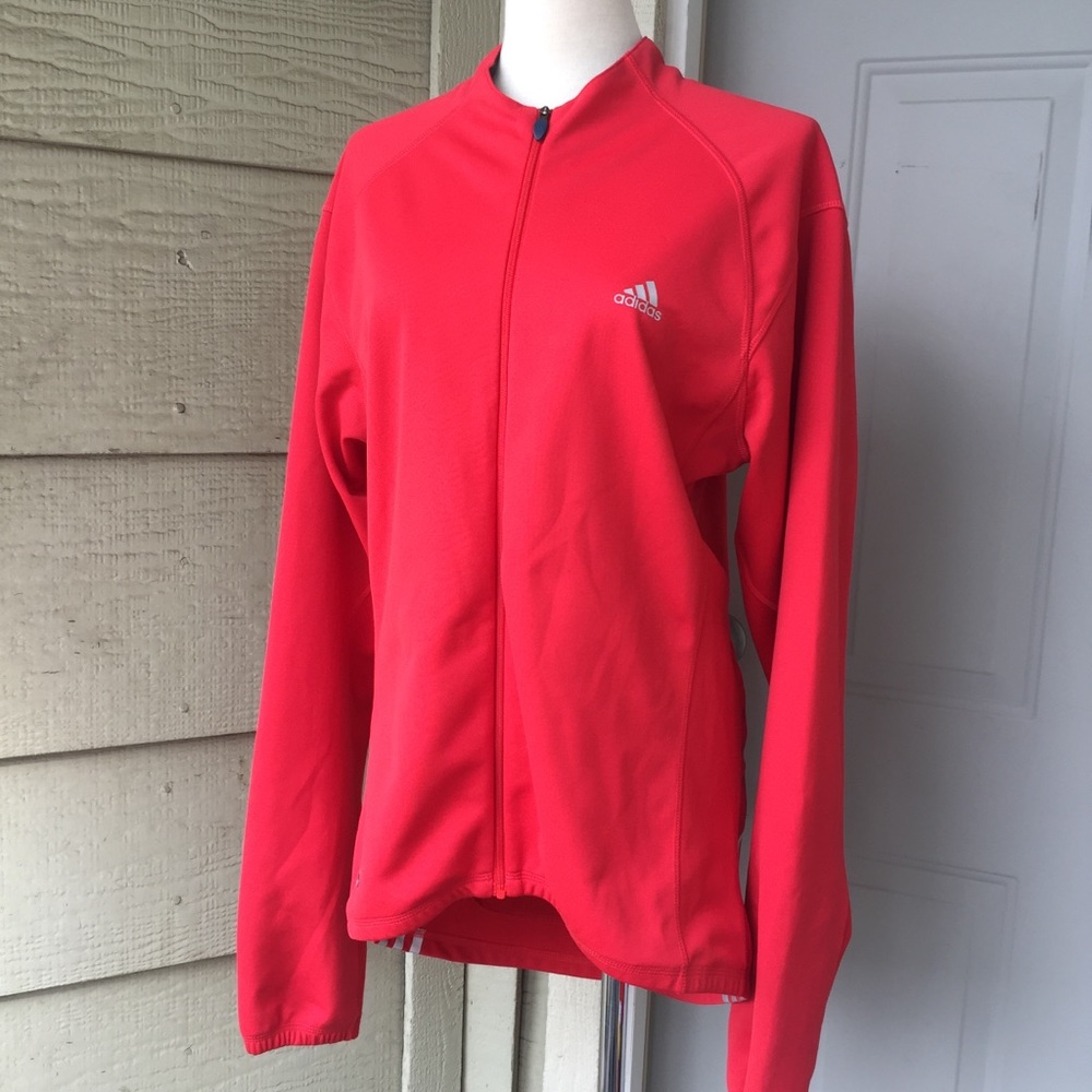 RARE! Adidas Red Athlete Jacket with Back Pockets